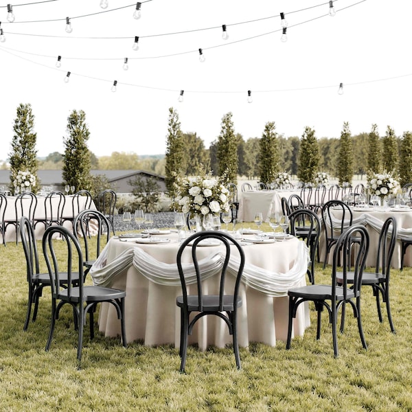 Flash Furniture HERCULES Commercial Black Indoor/Outdoor Wood Look Resin Thonet Style Chair L-9-M5-BLK-GG - main